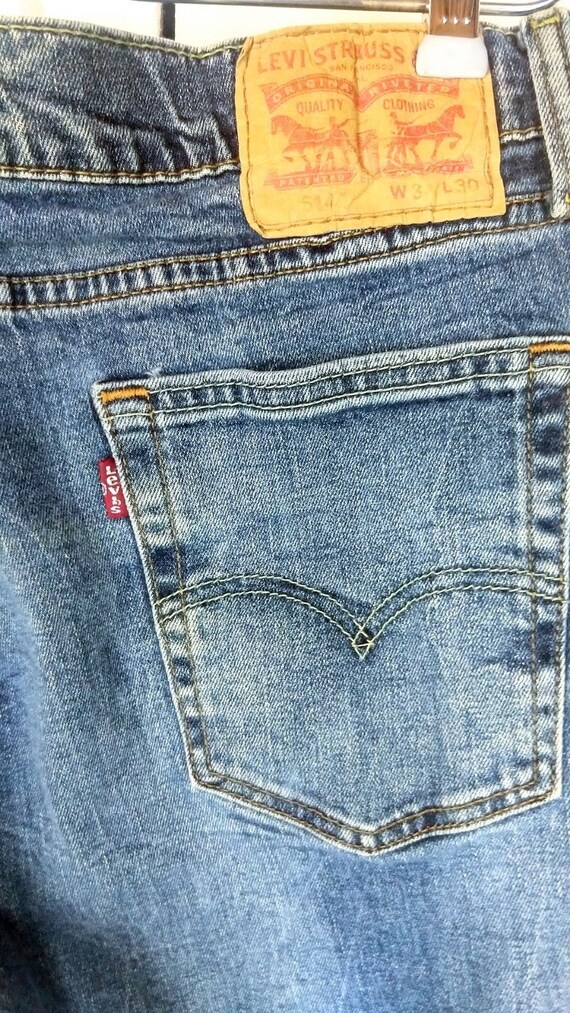 Levis 514 Faded Straight Leg Blue Denim Jeans blue Jeans faded Levi Strauss Jeans waist 34 Etsy