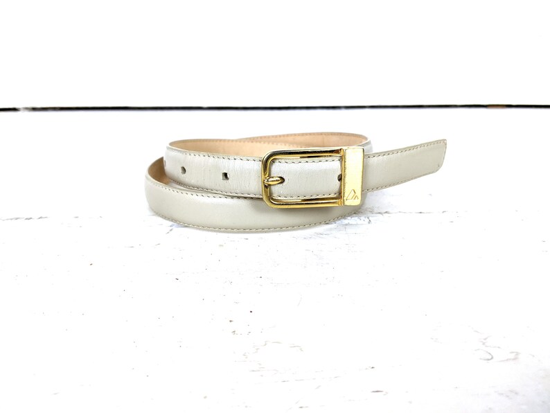 Vintage Liz Claiborne skinny leather belt image 5