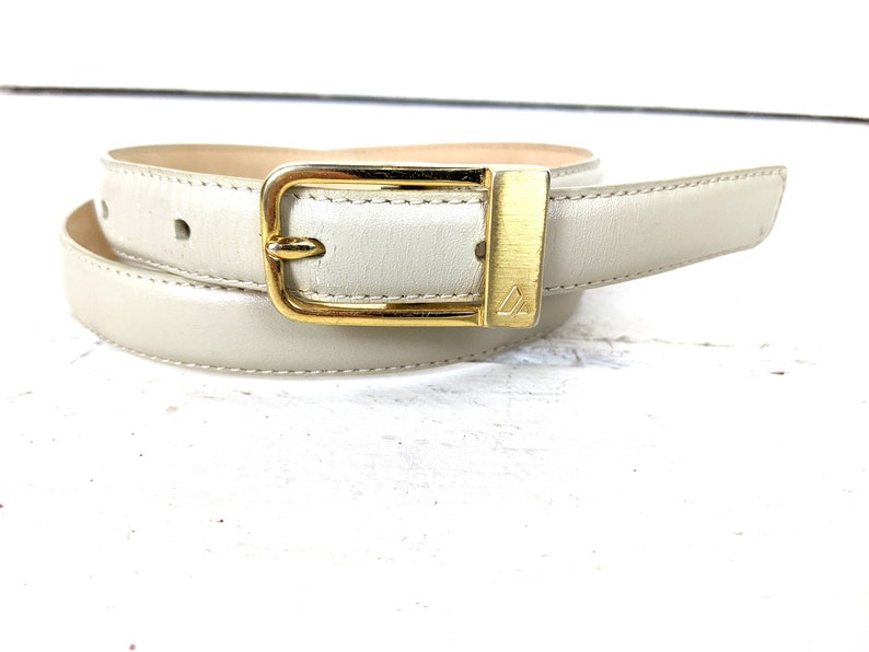 Vintage Liz Claiborne skinny leather belt image 2