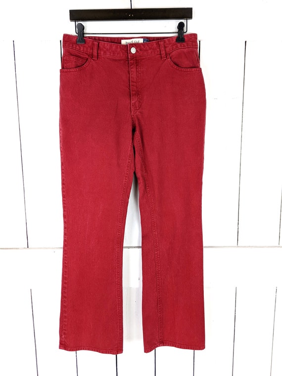Red Boot Leg Jeans