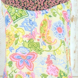 90s vintage floral paisley mini slip dress/short floral tank dress/long tunic floral boho top image 2