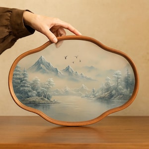 Handmade Bamboo Tea Tray: Rustic Kung Fu Tea Ceremony Serving Board