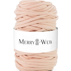 MerryWeb Corda in Cotone Rosa Salmone 9mm, 100 metri – Corda intrecciata in cotone, cotone riciclato