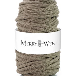MerryWeb Corda in Cotone Caffè 9mm, 100 metri – Corda intrecciata in cotone, cotone riciclato