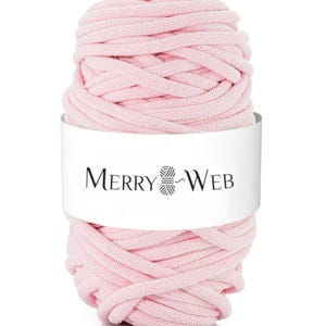 MerryWeb Corda in Cotone Rosa 9mm, 100 metri – Corda intrecciata in cotone, cotone riciclato