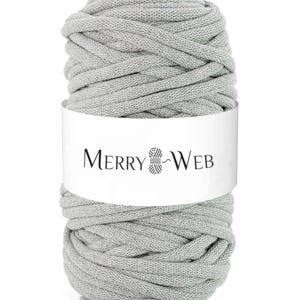 MerryWeb Corda in Cotone Grigia 9mm, 100 metri – Corda intrecciata in cotone, cotone riciclato