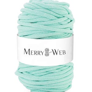 MerryWeb Corda in Cotone Menta 9mm, 100 metri – Corda intrecciata in cotone, cotone riciclato