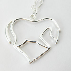 Silver Horse Pendant Necklace