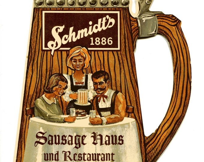 Vintage Menu Schmidt's Sausage Haus German Village Ohio Etsy