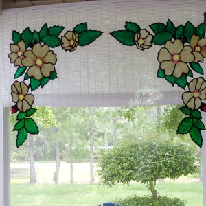 Corner flower window clings-dogwood image 4