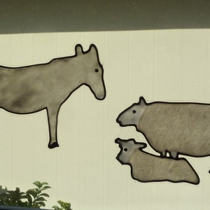 Christmas Nativity-donkey and sheep