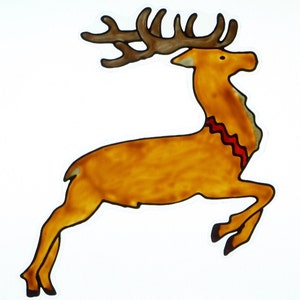 Santa&#39;s reindeer with red collar