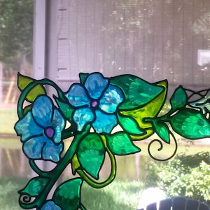 Corner flower window clings