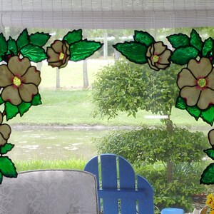 Corner flower window clings-dogwood image 2