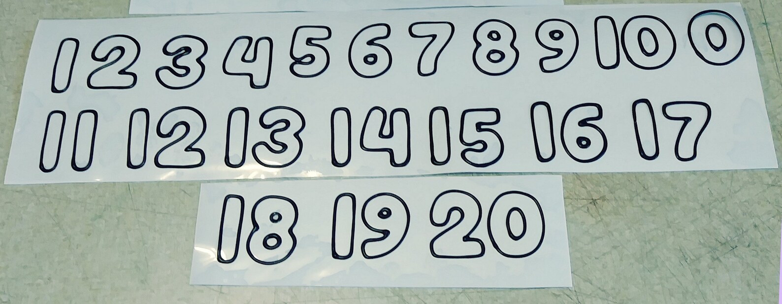 Number Window Clings in Jewel Colors Etsy