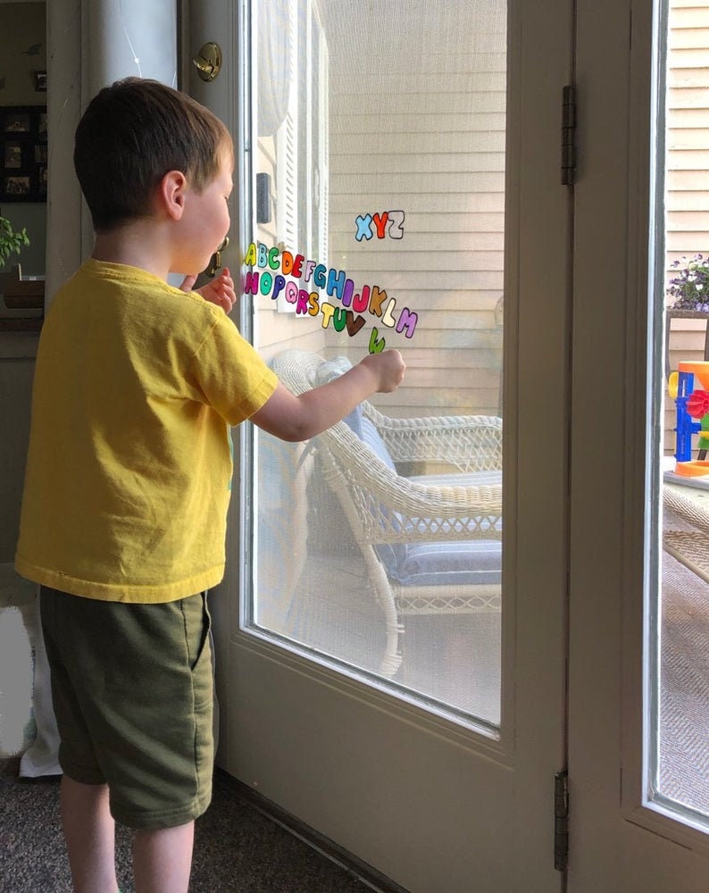 Number Window Clings in Jewel Colors Etsy