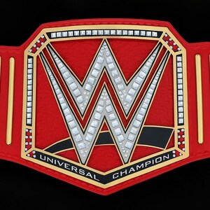 Universal Heavyweight Championship Replica Title Belt – 4MM Solid Brass Plates, Adult Size Wrestling Belt for Collectors & Fans