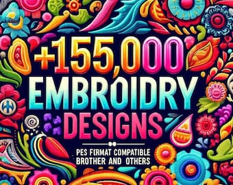 150000+ Embroidery Designs Collection: PES Files, Brother, Babylock, Deco (Instant  Digital Download)