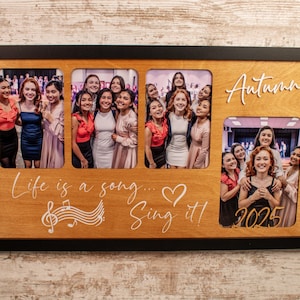 Custom 2025 High School Fine Arts Graduation Picture Frame Personalized 2025 Music Choir Graduate Gift Photo Frame Display