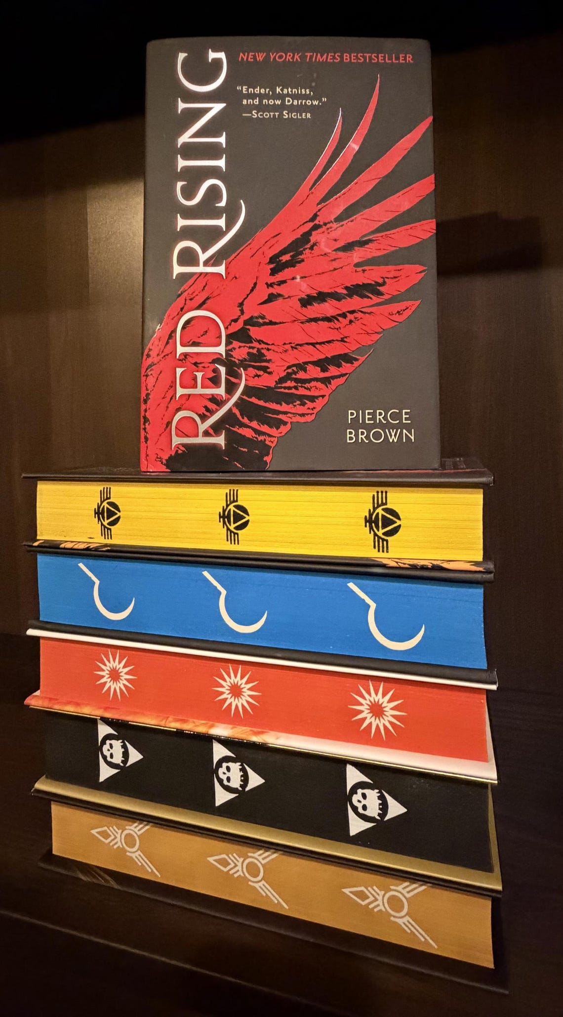 Red Rising Saga - Airbrush Sprayed and Stenciled Edges - Etsy