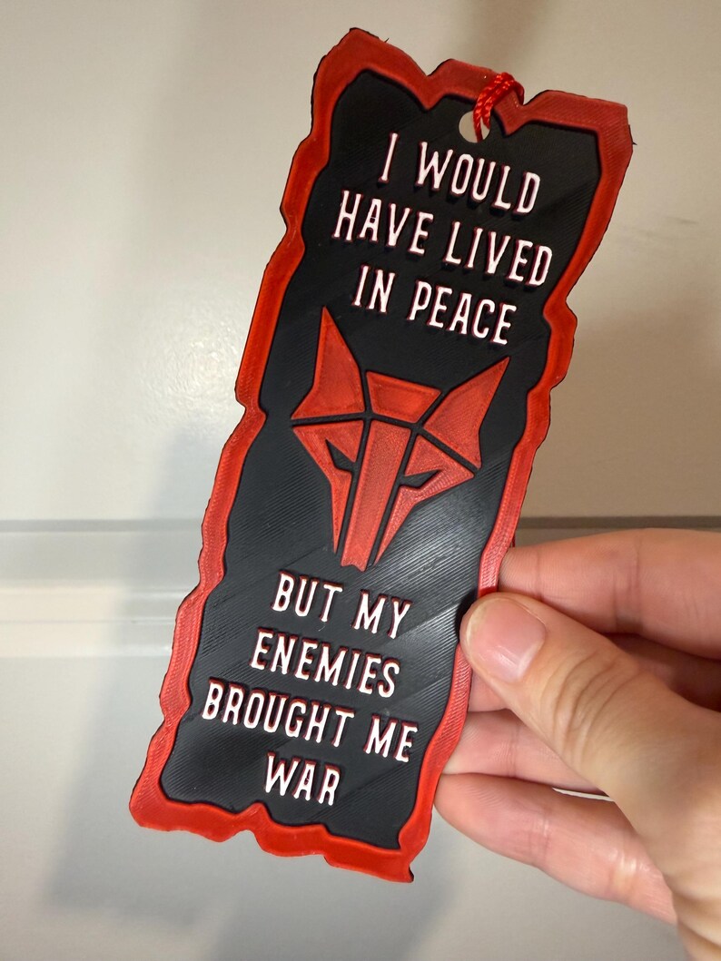 Red Rising Bookmark Print Red Rising Bookmark - 3D Printed - Etsy