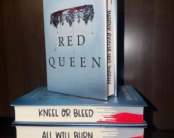 The Red Queen Series - Airbrush Sprayed and Stenciled Edges - Etsy