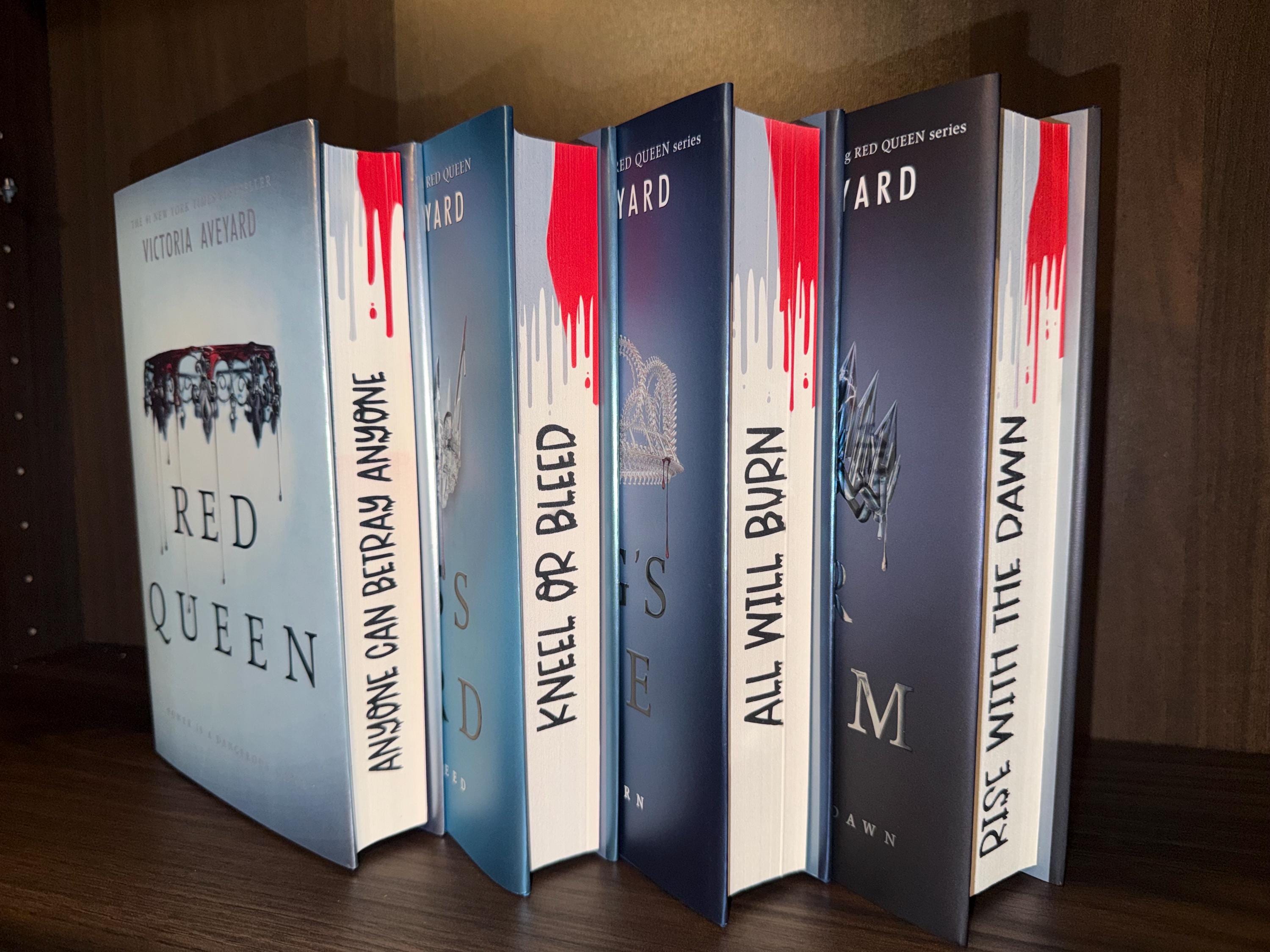 The Red Queen Series - Airbrush Sprayed and Stenciled Edges - Etsy