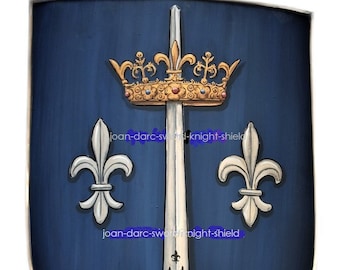 Templar Shield, Crusader Knight Shield - Hand Painted Heater Shield