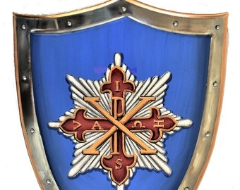 Knights templar shield - crusader shield cross star