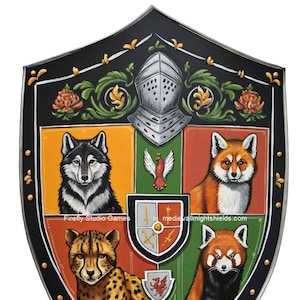 Firefly Studio knight shield, painting after AI-generated image