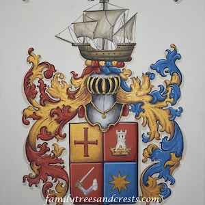 Custom Family Crest Coat of Arms Paintings