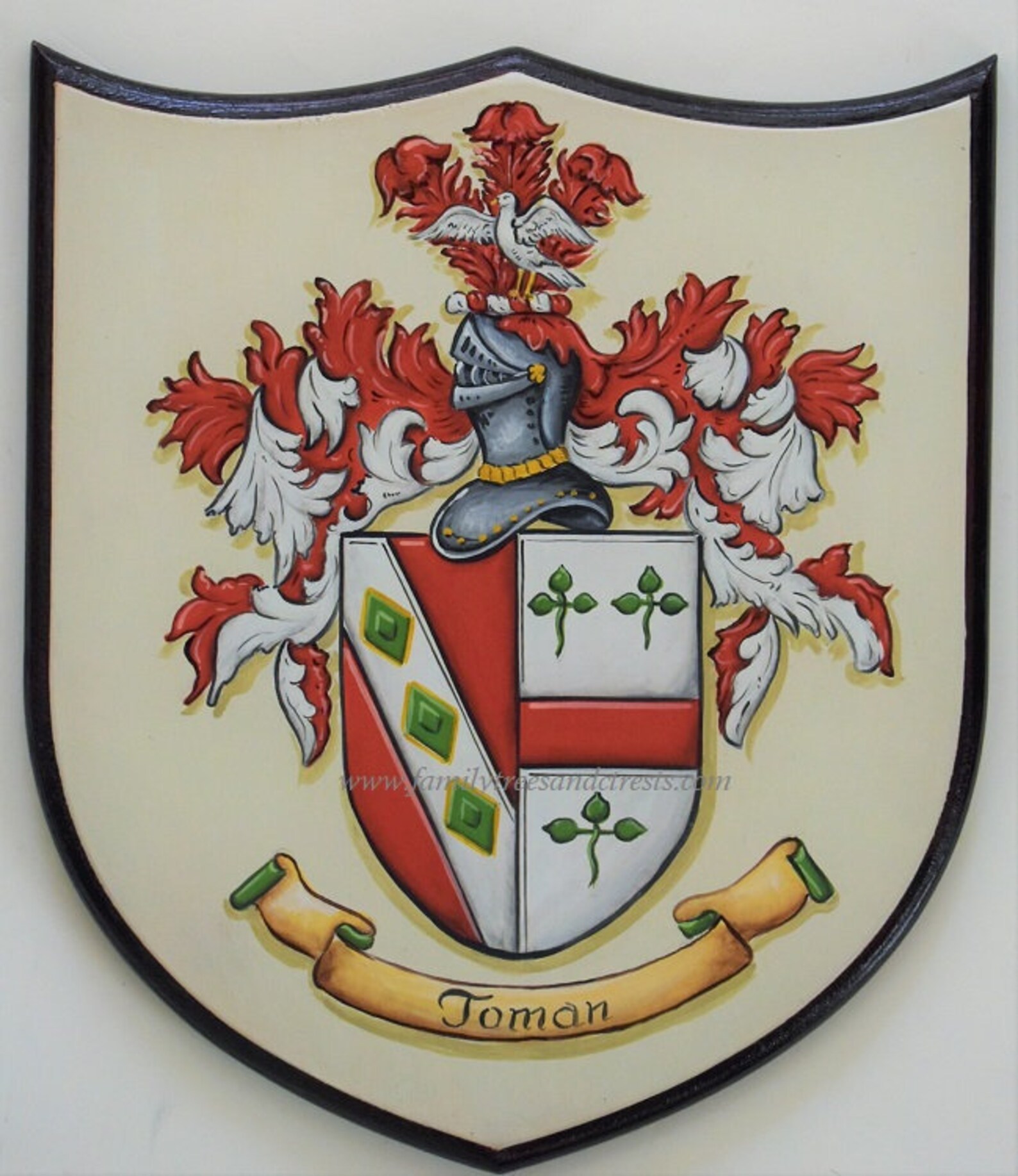 Coat of Arms Wall Plaque Family Crest Painting Coat of Arms Etsy