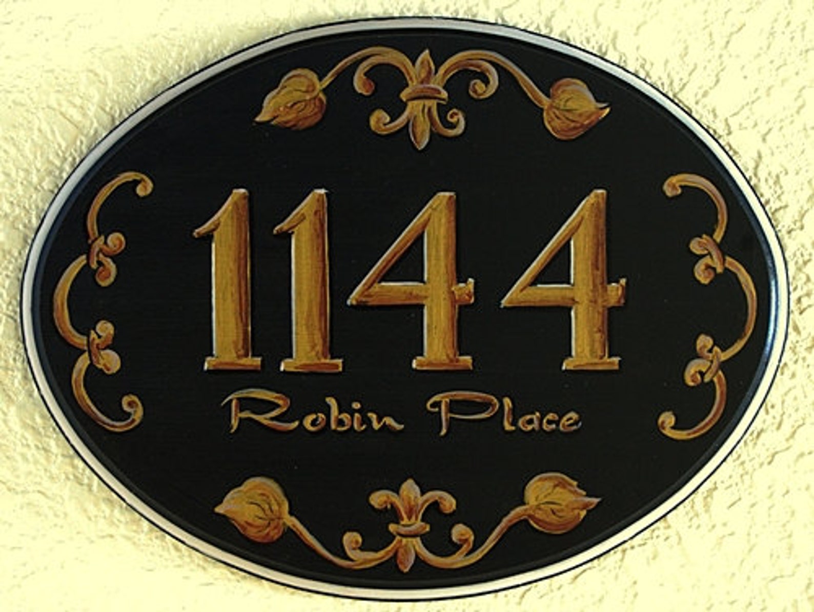 Hand painted house number plaque custom address plaques Etsy
