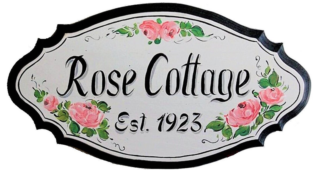 Custom Hand Painted Home Address Sign Wooden House Plaque Etsy