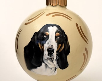 Personalized Dog Portrait Ornament – Hand-Painted Pet Memorial