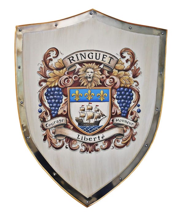 AI-Generated Family Crest – Hand-Painted Knight Shield, Heraldry Artwork