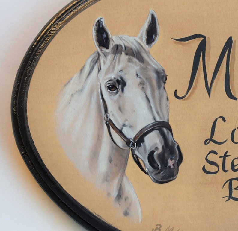 Personalized Horse Plaque oval Horse Stall Sign Custom Etsy