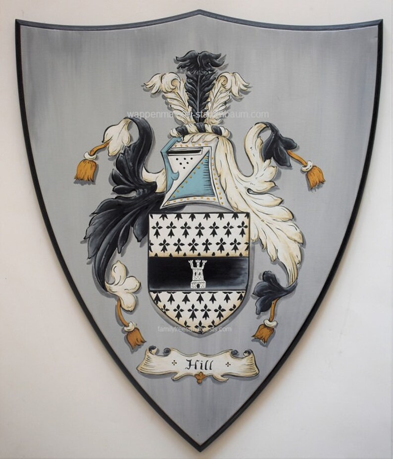 On SALE Coat of Arms wall plaque custom family crest Coat of Etsy