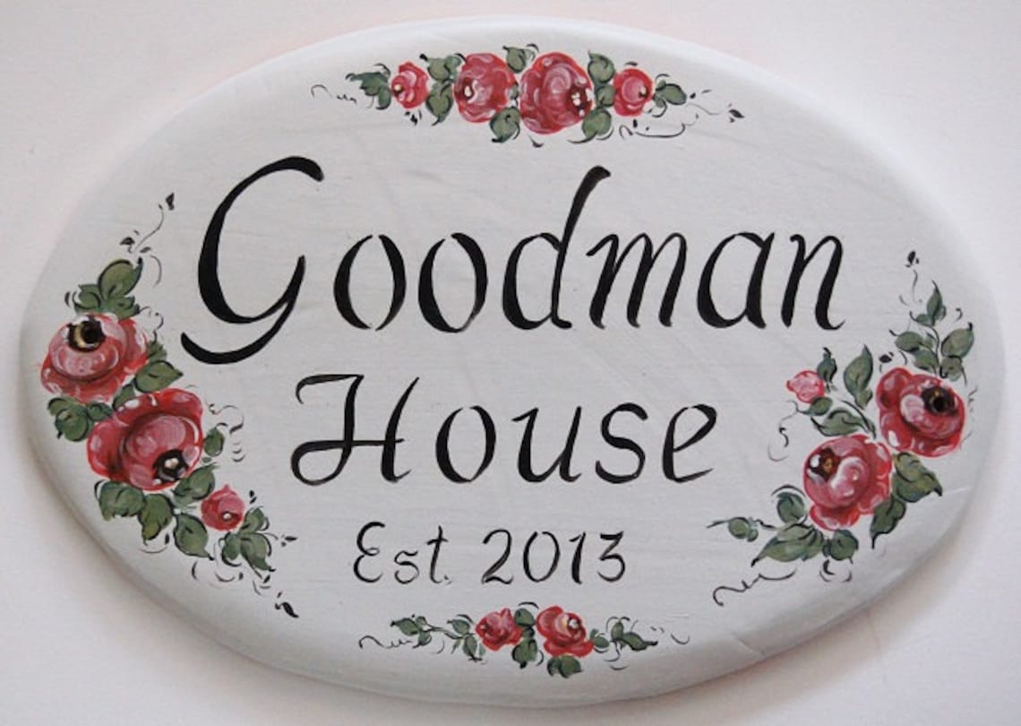Custom Ceramic House Address Plaque Ceramic House Sign Hand Etsy
