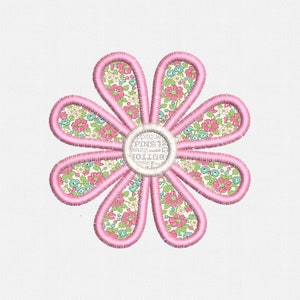 Daisy Applique Machine Embroidery Design