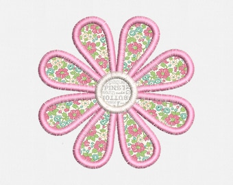 Daisy Applique Machine Embroidery Design