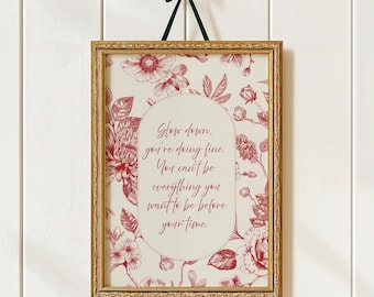 Billy Joel Vienna Lyrics Print: Vintage Floral Music Quote (Digital Download)
