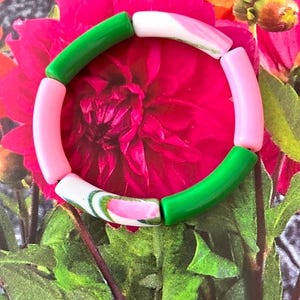 bracelet élastique rose printemps pas cher