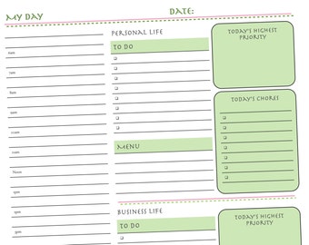 printable weekly mom s planner form meals appointments etsy