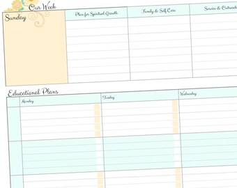 school college daily planner form track assignments etsy