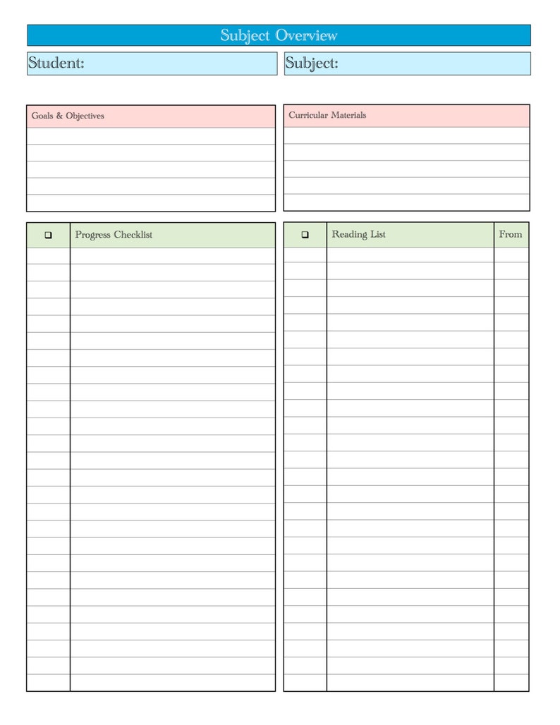 Organize Your Homeschool Year - Year Round Homeschool Planner - Goals ...