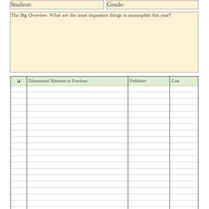 Organize Your Homeschool Year - Year Round Homeschool Planner - Goals ...