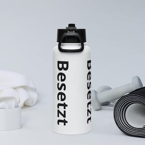 Water bottle with Bess print - Funny gym accessory & fitness gift