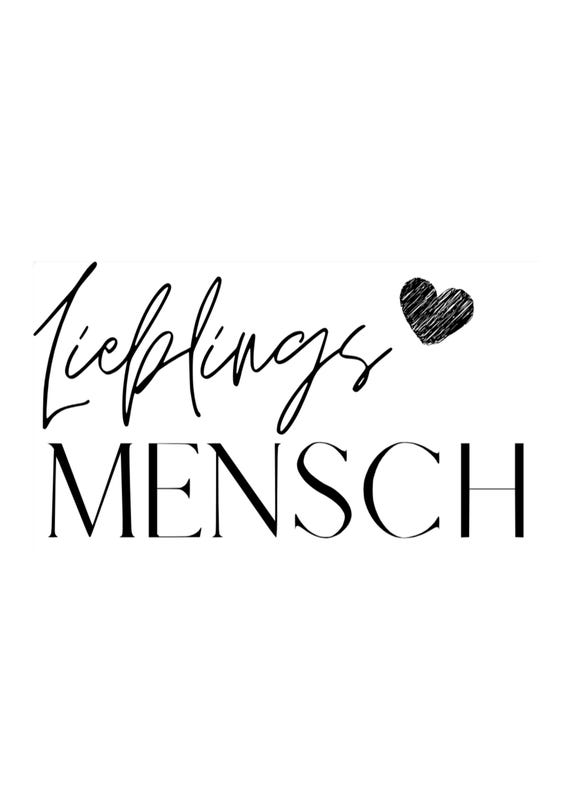 Lieblingsmensch SVG - Handgeschriebenes Typografie Design