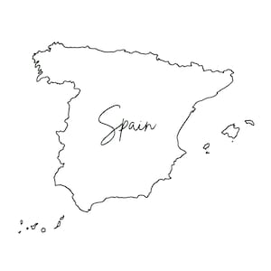 Spain SVG file – Map of Spain | Plotter file Digital download